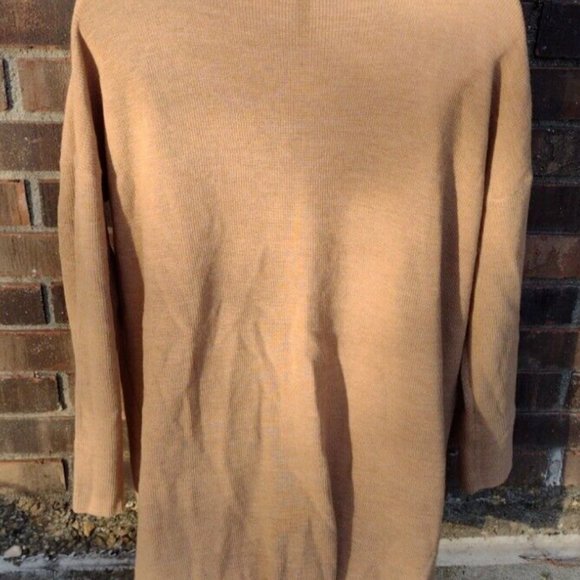 Eileen Fisher Camel Tan Merino Wool Sweater L NWT Italian Yarn Pullover Knit - Picture 5 of 9